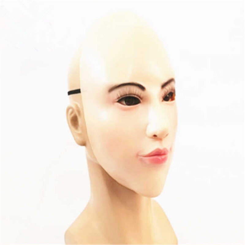 Realistic Sexy Female Mask For Party Cosplay Female Masquerade Party Ball Mask Sexy Girl Crossdress Mask Costume Cosplay Mask