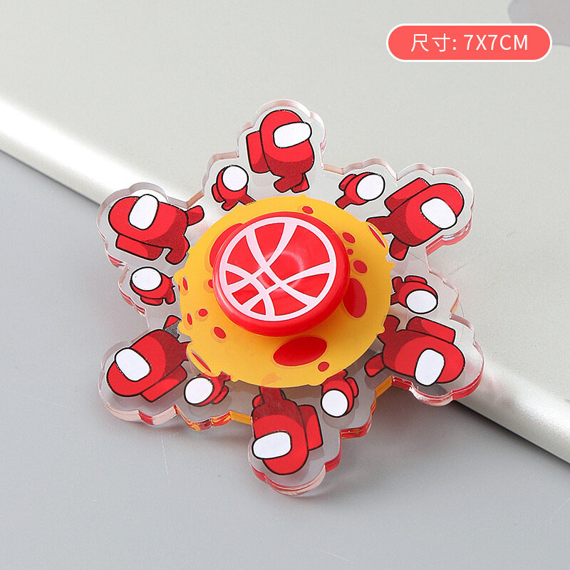 Mainan Fidget Spinner Anime Baru Mainan Spinner Tangan Kartun Gyro Ujung Jari Sonik untuk Anak-anak Dewasa Mainan Anti Stres