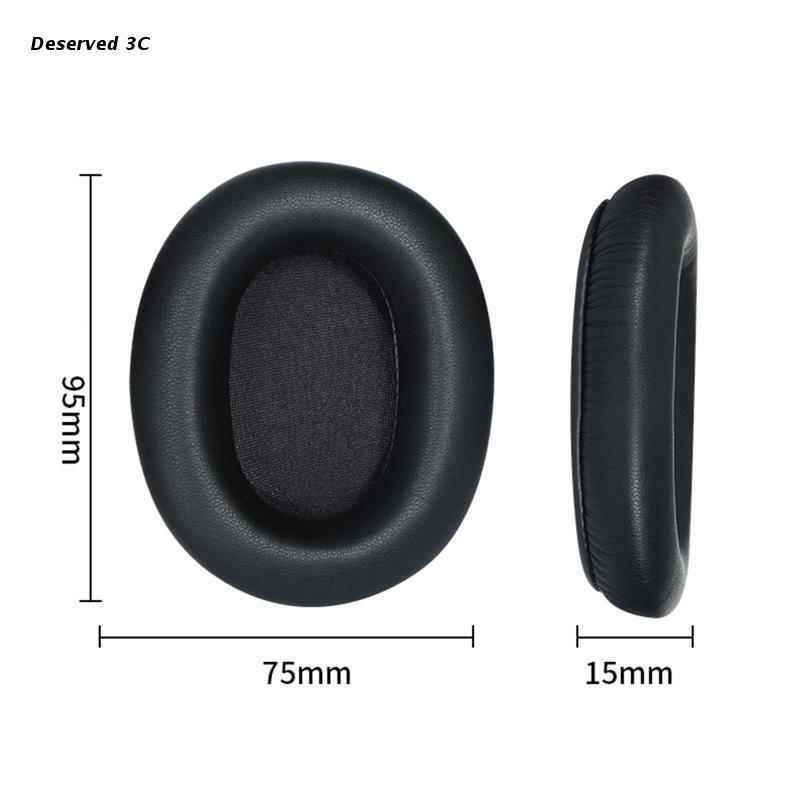 Almohadillas de cuero para auriculares, almohadillas de espuma viscoelástica, Compatible con Edifier W800BT plus