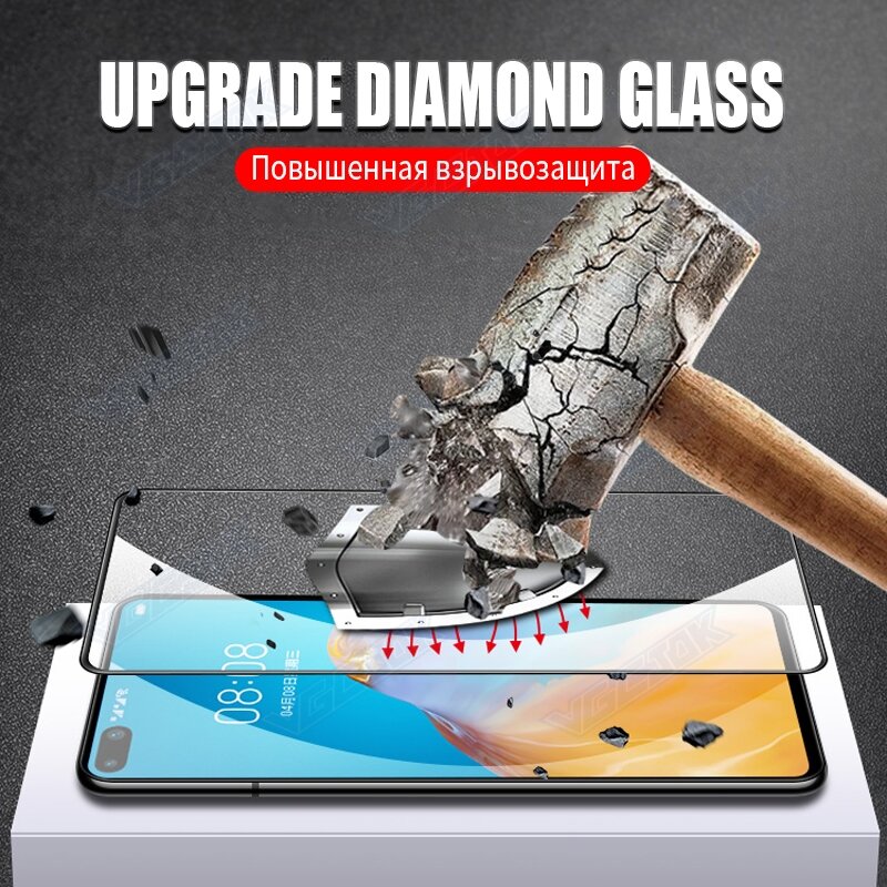 Protector de pantalla de vidrio templado 9D para móvil, película de protección completa para Huawei P20, P30, P40 Lite E, Psmart S Z, P smart 2019, 2020, 2021
