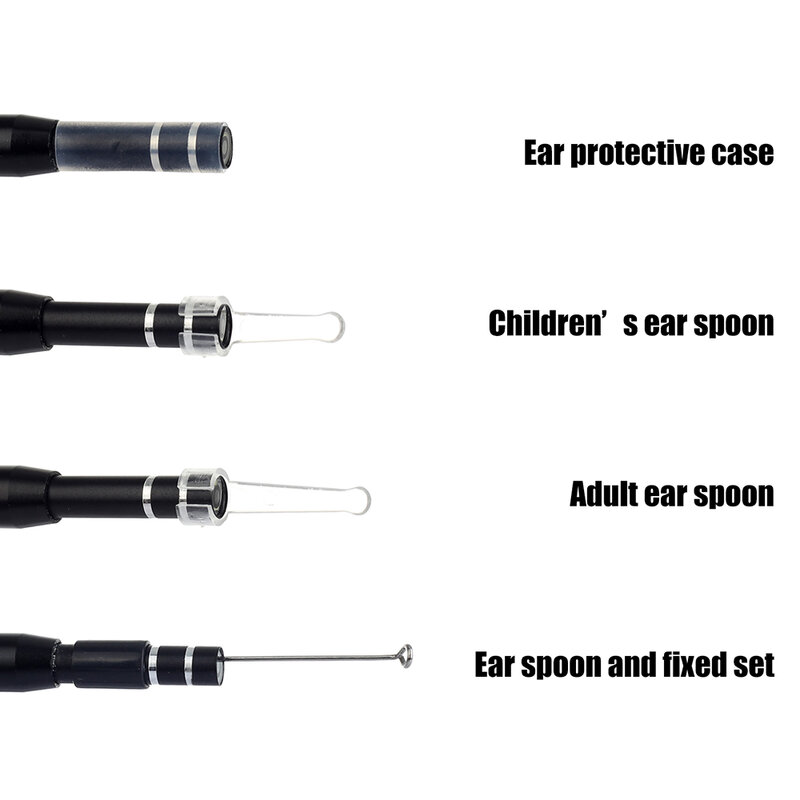 Очиститель для ушей Otoscopio медицинский инструмент для удаления воска для ушей usb-разъем типа C HD визуальная ложка для чистки ушей ушной свечи ...