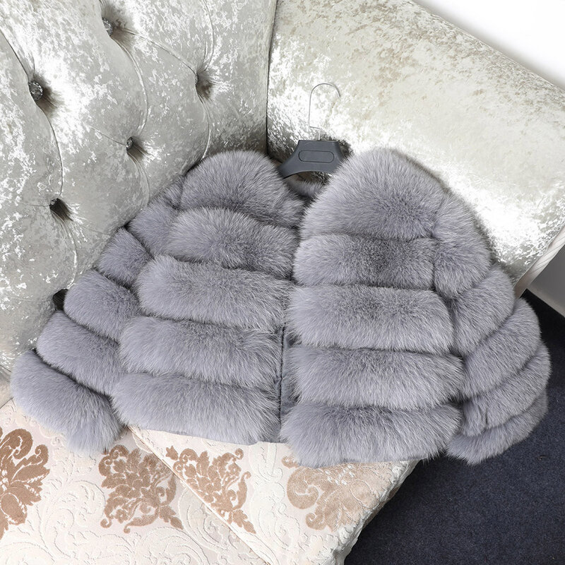 Maomaokong-女性のためのキツネの毛皮のコート,パーティージャケット,短いファッショナブルな,新しい秋冬の2022