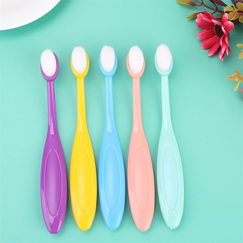 5 pçs/set pequenas escovas de mistura suave arco-íris desenho pintura pincéis escova de dentes portátil e tampas tinta ferramentas aplicação