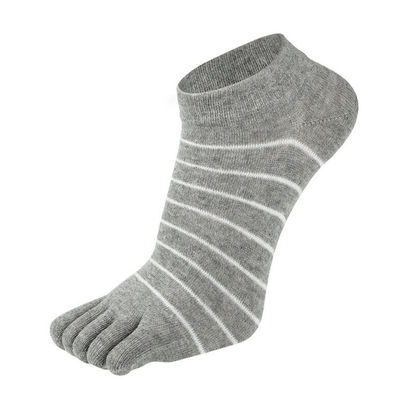 Meias de algodão colorido para mulheres, tornozelo meias com cinco dedos, listrado, barco, no show, nova marca, grande venda