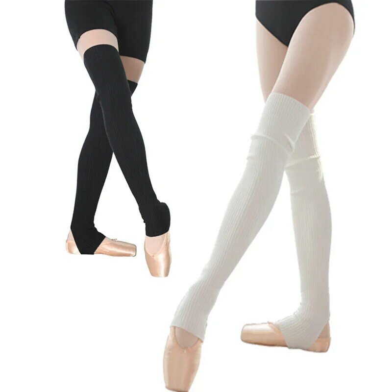 Aquecedores de perna para balé, meias femininas de malha, para ioga, uso diário, para exercícios, academia e dança