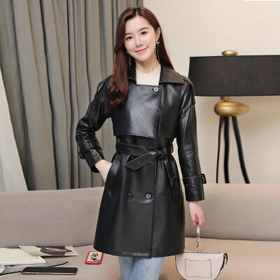 Tao Ting Li Na – veste en cuir de mouton véritable pour femme, printemps, R46