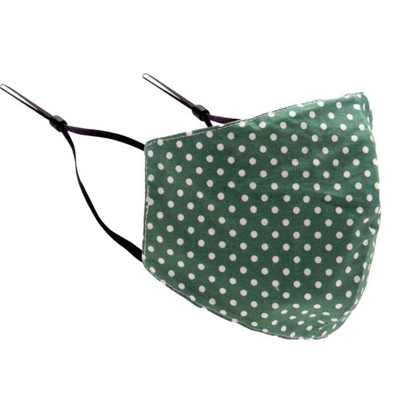 3/5 pc adulto algodão listra máscaras-poluição máscaras faciais reutilizáveis adulto unisex lavável dustproof polka dot máscara #30