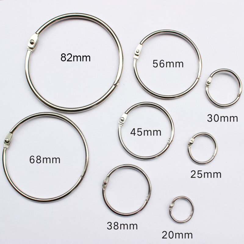 Lose blatt Ring Metall Ring Binder DIY Alben 20-82mm Lose blatt Buch Reifen Eröffnung Büro Bindung liefern Fotoalbum