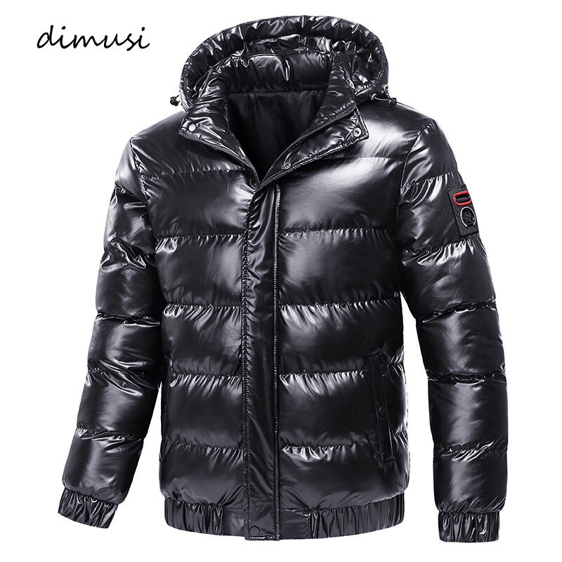 DIMUSI-chaquetas térmicas de algodón para hombre, Parkas cálidas con capucha, abrigos informales, prendas de vestir, ropa de invierno