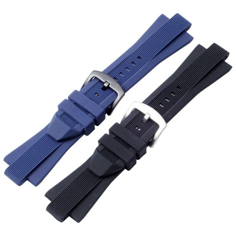 Pulseiras de relógio de borracha, de forte flexibilidade, para michael kors mk9019 mk8295 mk8492 mk9020 mk9020, pulseira de relógio de pulso masculina