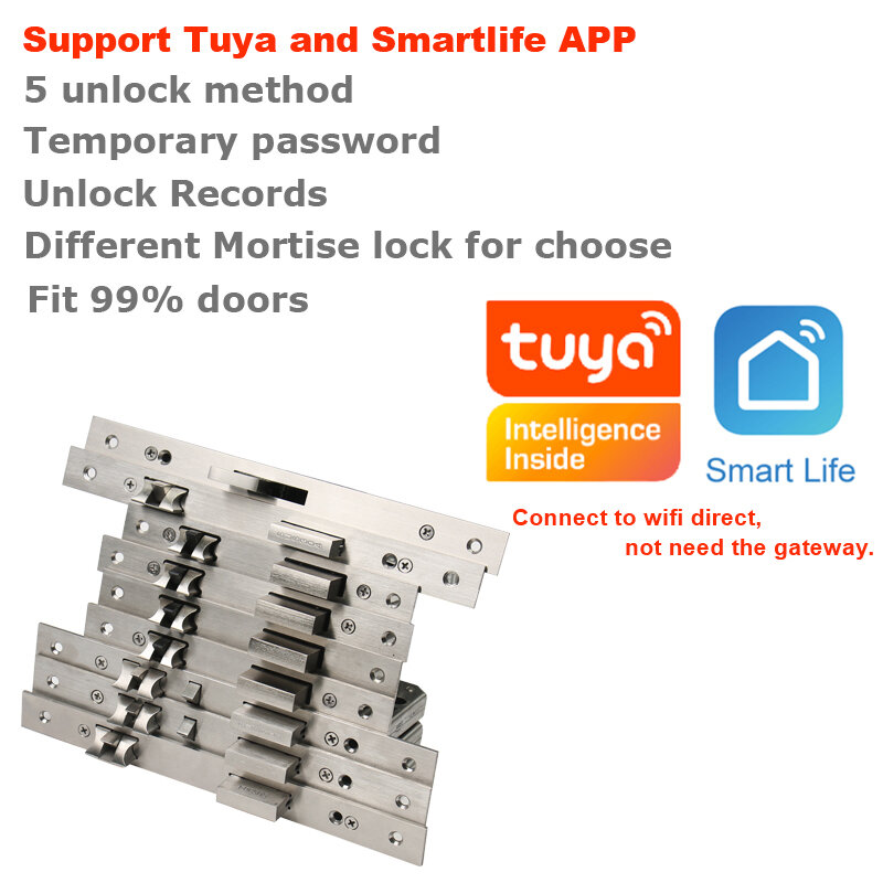 RAYKUBE блокировка отпечатков пальцев Wifi Tuya Smartlife приложение IC карта цифровой код электронный дверной замок Домашний врезной замок безопасности X3