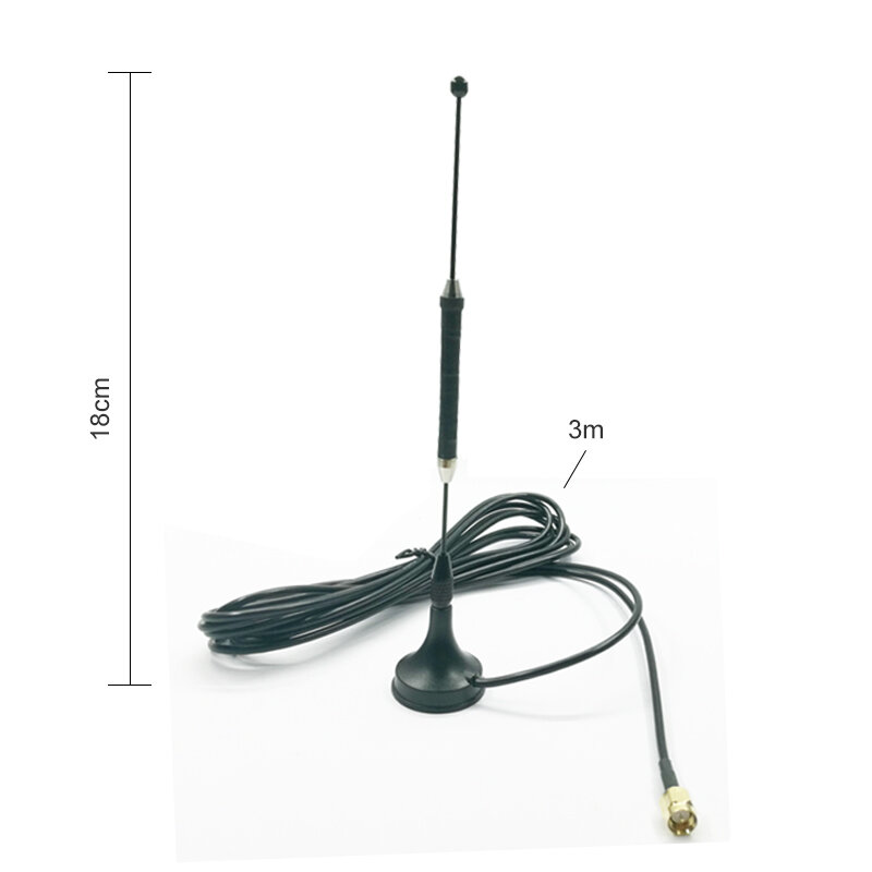 GWS Antena 4G LTE 10dbi SMA Aerial pria, 698-960/1700-2700Mhz IOT magnetic base 3M Sucker Antena kabel nirkabel untuk router modem