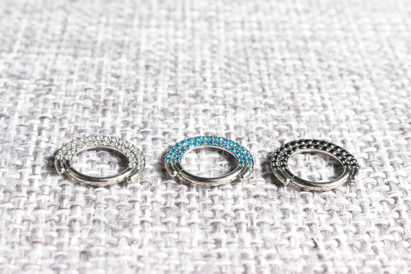 นำเข้า Titanium แหวนต่างหูซีลแหวนมัลติฟังก์ชั่เจาะเครื่องประดับสวิทช์แฟชั่น