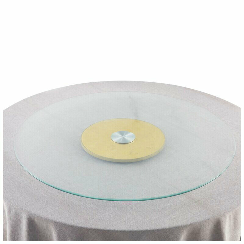 HQ AA01 UPGRADE Stable Tempered Glass Lazy Susan Glass Dining Table Top Turntable Swivel Plate