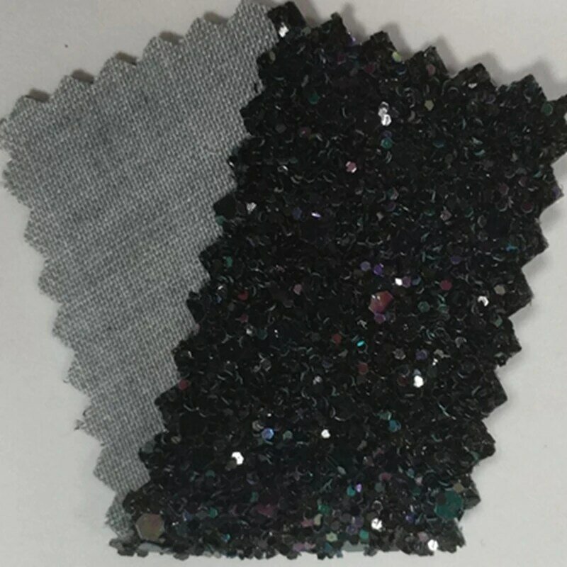 B15 Laser Black Mix Chunky Glitter Wall Covering 38M One Roll With 54inch Width Glitter Wall Covering