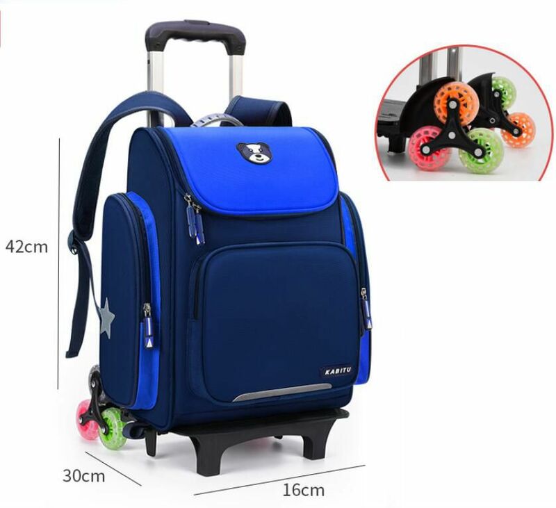 Mochila escolar con ruedas para niños y niñas, bolsa con ruedas