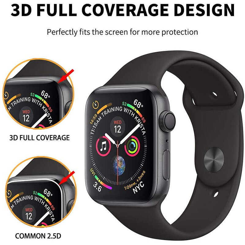 3D กันน้ำสำหรับ Apple Watch 38มม.40มม.42มม.44มม.41มม.45มม.ไม่กระจกนิรภัยกระจกนิรภัยฟิล์มสำหรับ IWatch 7/6/5/4/3SE