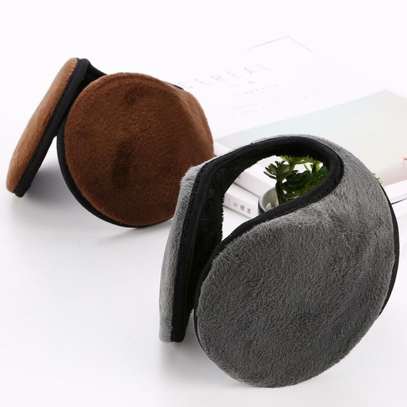Winter Earmuffs for Men Solid Soft Thicken Plush Outdoor Ear Cover Protector Male Ear Muff Wrap Band Warmer Earflap