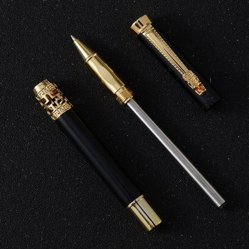 High Quality Full Metal Dragon Crystal Roller Ballpoint Pen Office Business Men Signature Writing Pen Buy 2 Send Gift