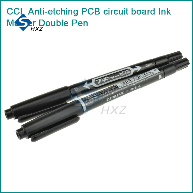 Placa de circuito PCB de doble cabeza, marcador aceitoso, negro para PCB DIY
