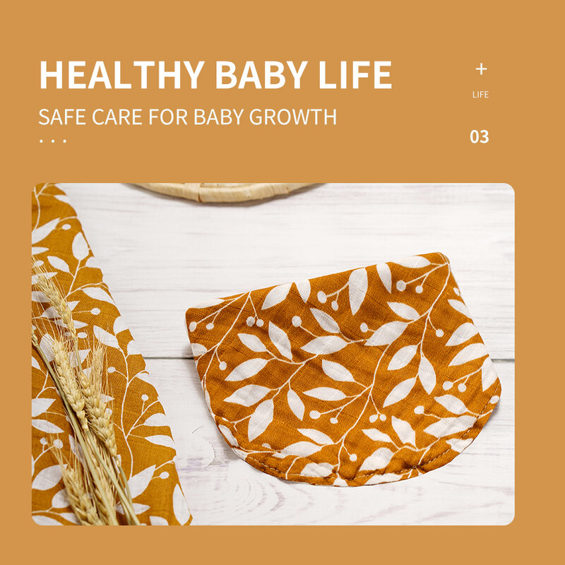 Happyflute 1pcs Baby Bibs 100%Cotton Muslin Bib Newborn Solid Color Snap Button Soft Triangle Towel Feeding Drool Bibs Scarf Bib