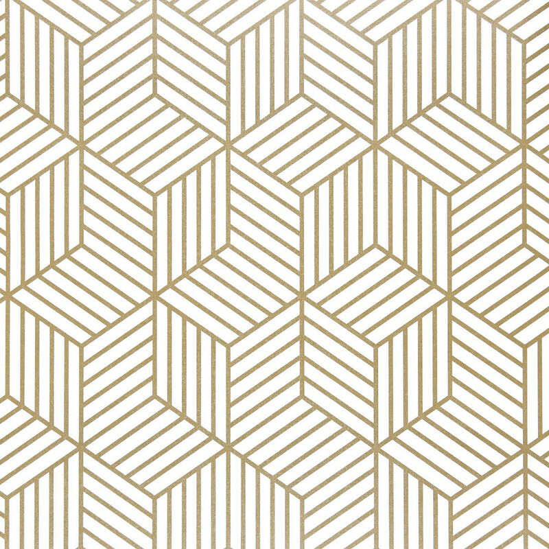 Papel de parede Geométrico Hexagon Peel and Stick, removível, auto-adesivo, papel de vinil para quarto, decoração