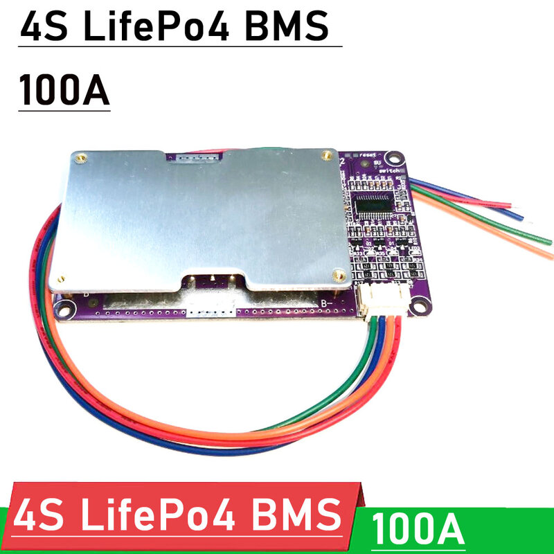 4S 12.8V 100A BMS 3.2V LifePo4 Pin Lithium Ban Bảo Vệ Cân Bằng Cho 12V Tế Bào Xe Máy Ô Tô bắt Đầu RV Động Cơ Biến Tần