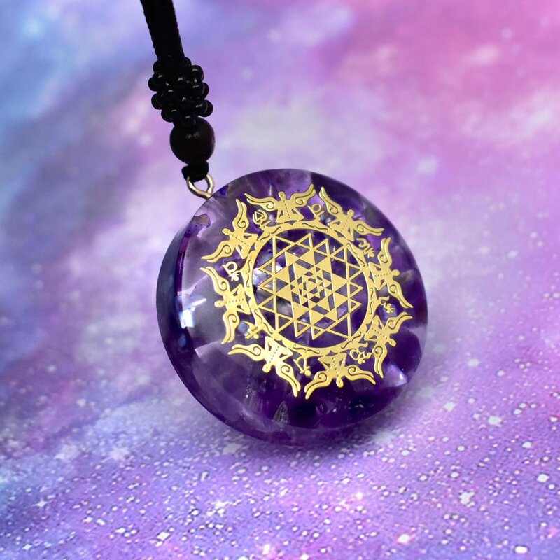 LOOKER – pendentif en Orgonite Reiki, amulette en coquille naturelle, cristal de guérison, pendentif de méditation pour hommes et femmes