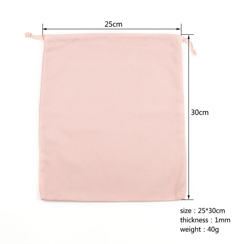 Cotton Canvas Inner Bags Drawstring Pouch Pink Gray Black Beige Color Gift Packaging Bag Storage Bag for For Handbag Accessories