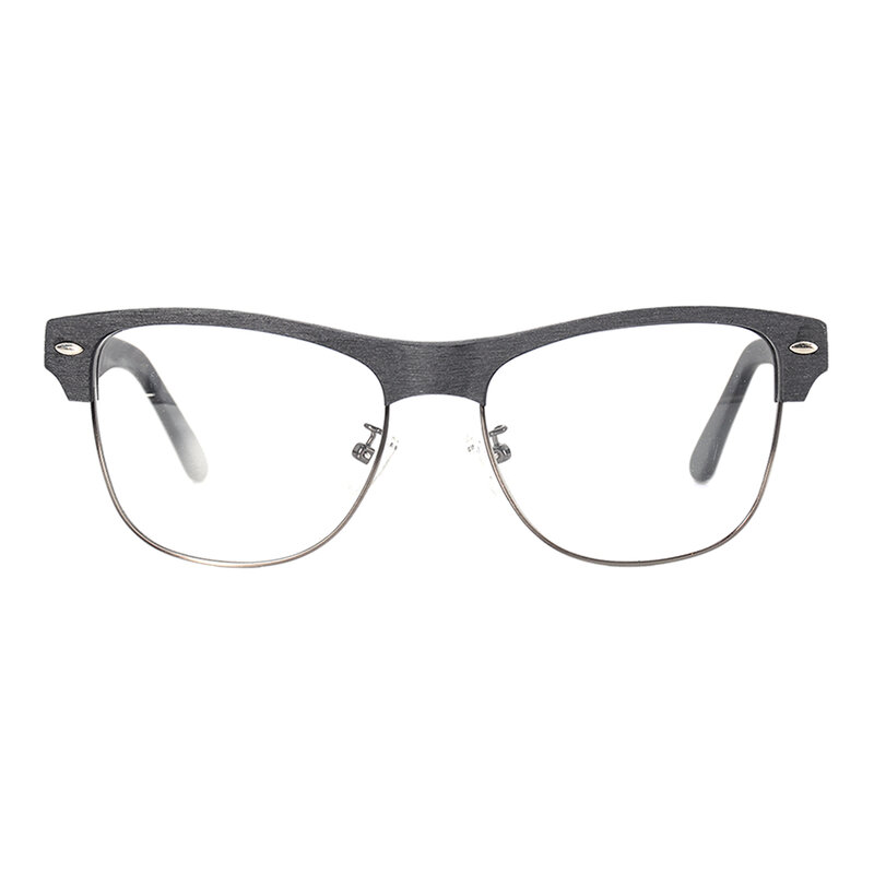 Lonsy Fashion Asetat Kayu Kacamata Bingkai Wanita Pria Anti Cahaya Biru Lensa Vintage Kacamata Resep Kacamata Bingkai