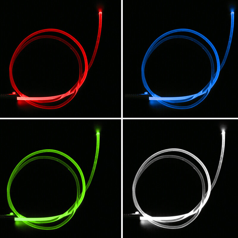 Câble de fibre optique Shoous latéral en PMMA, plafonniers de voiture de diamètre 4mm, lampe lumineuse, décoration lumineuse de fête, 1m