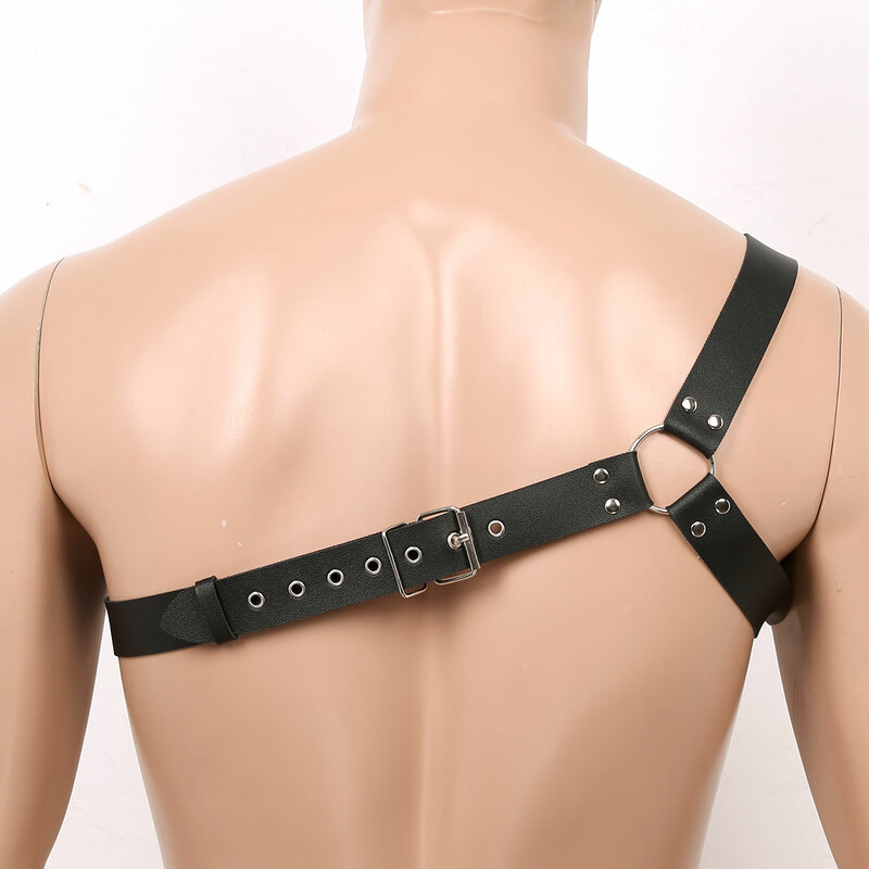 IIXPIN Harness Mens Erotic Lingerie Male Sexy PU Leather Belt Chest Straps Harness Gay Buckles Punk Rave Clubwear Toys For Man