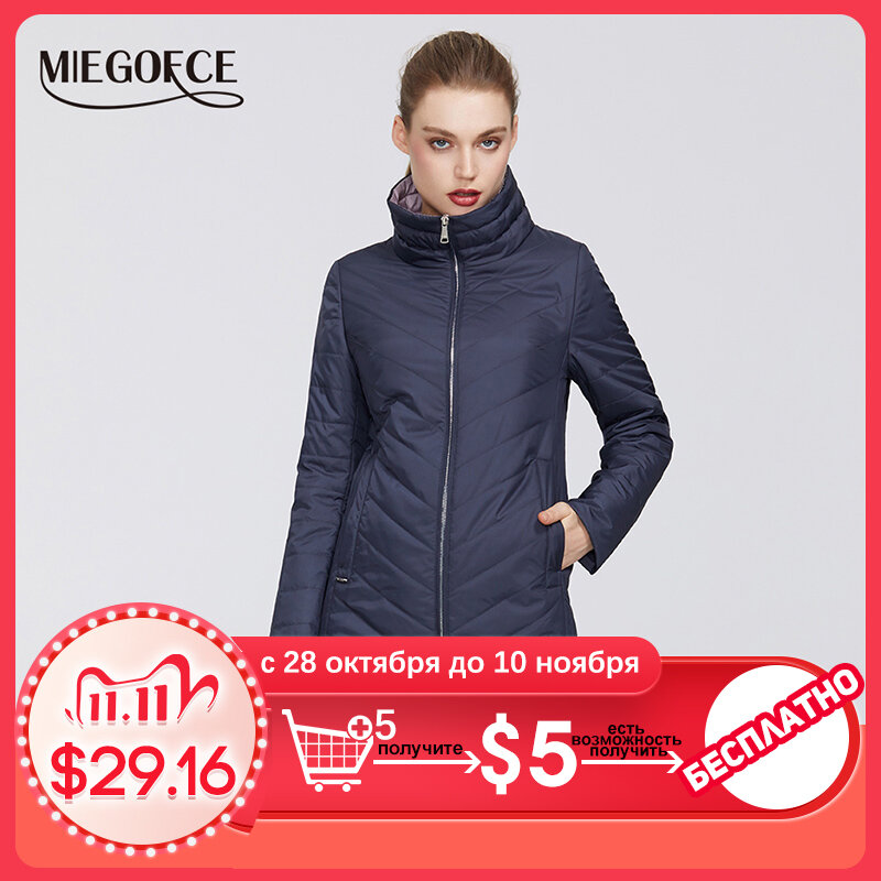 MIEGOFCE 2020 nowa kolekcja wiosenna od kobiet płaszcz wysokiej jakości odporny na oprogramowanie kołnierz stylowy płaszcz damski