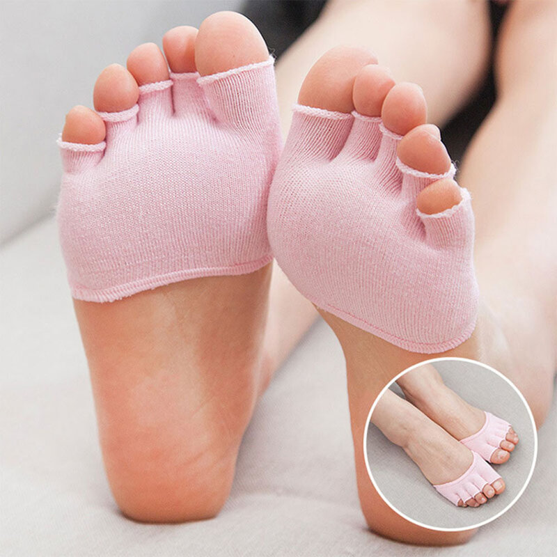 1 paio di calzini a cinque dita in cotone traspirante protezione elastica per maniche a borsite alluce valgo correttore per dita dei piedi strumenti per la cura del piede