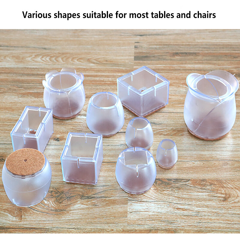 Couvre-pieds antidérapants en Silicone pour Table et chaise, couvre-pieds de Protection pour plancher en bois, 4 pièces/lot