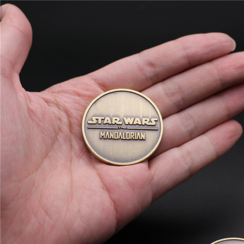 Star Wars le mandalorien recueillir pièce chasseur de primes Boba Fett Cosplay Badge métal commémoratif 3D Fans fantaisie cadeau noël