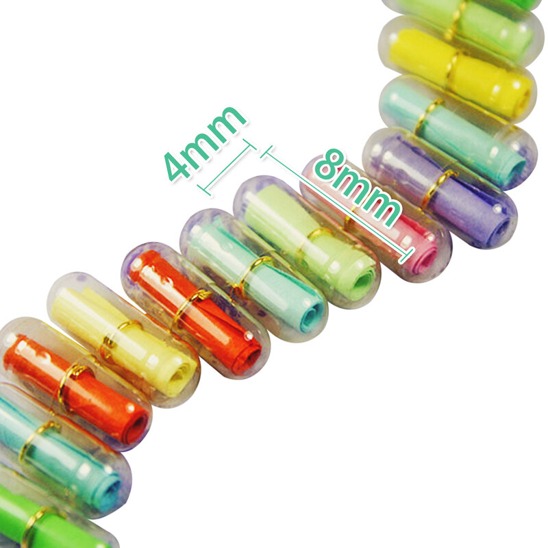Bộ 50 Yêu Viên Thuốc Rõ Ràng Chúc Bình Trống Thư Giấy Thông Điệp Bao Thư Viên Yêu Pill 2021