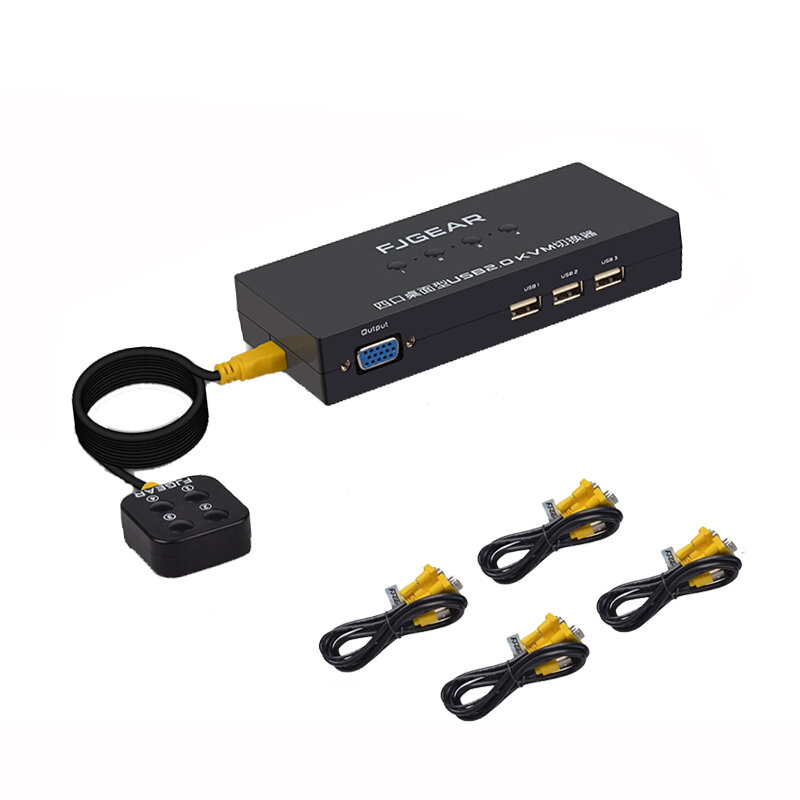 Usb Kvm Switch Hộp Với Máy Tính Để Bàn Bộ Điều Khiển USB Chuyển Đổi Nhiều Máy Tính Chia Sẻ Thiết Bị USB Màn Hình Gửi Dây Kết Nối