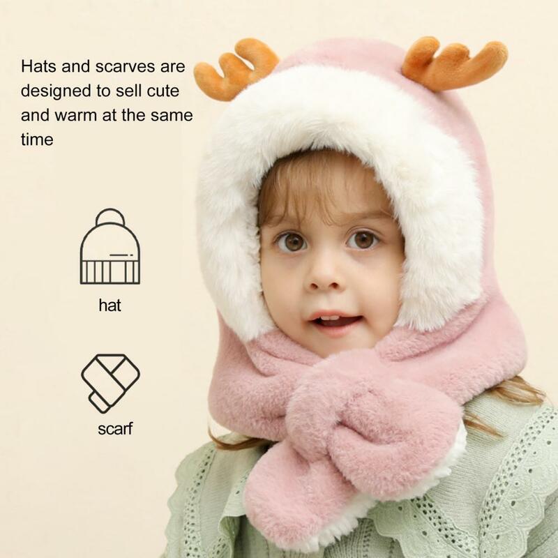 Kisd czapka odporna na wiatr codzienny kostium ełk czapka ochronna dla dzieci z szalikiem nauszniki czapka dziecięca czapka ochronna dla dzieci