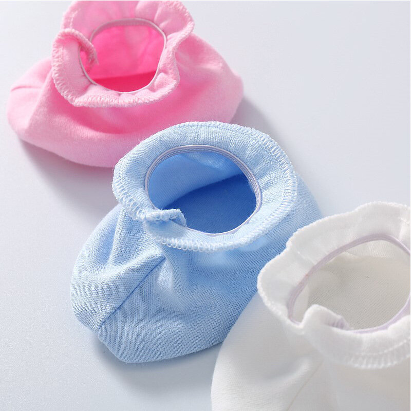 3 Pairs Lot High Quality Thin Newborn Baby Socks Baby Foot Socks Solid Colour