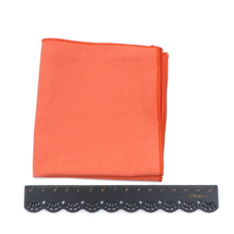 Pañuelo cuadrado de algodón para hombre y mujer, pañuelo cuadrado de Color sólido, Color naranja y rojo, 22x22cm, para negocios, boda y fiesta