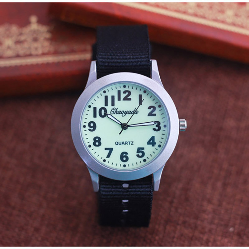 2024 CYD High Quality Boys Girls Outdoor Sport Quartz Wristwatches Students Learning Time Clock Fashion Luminous Canvas Watches