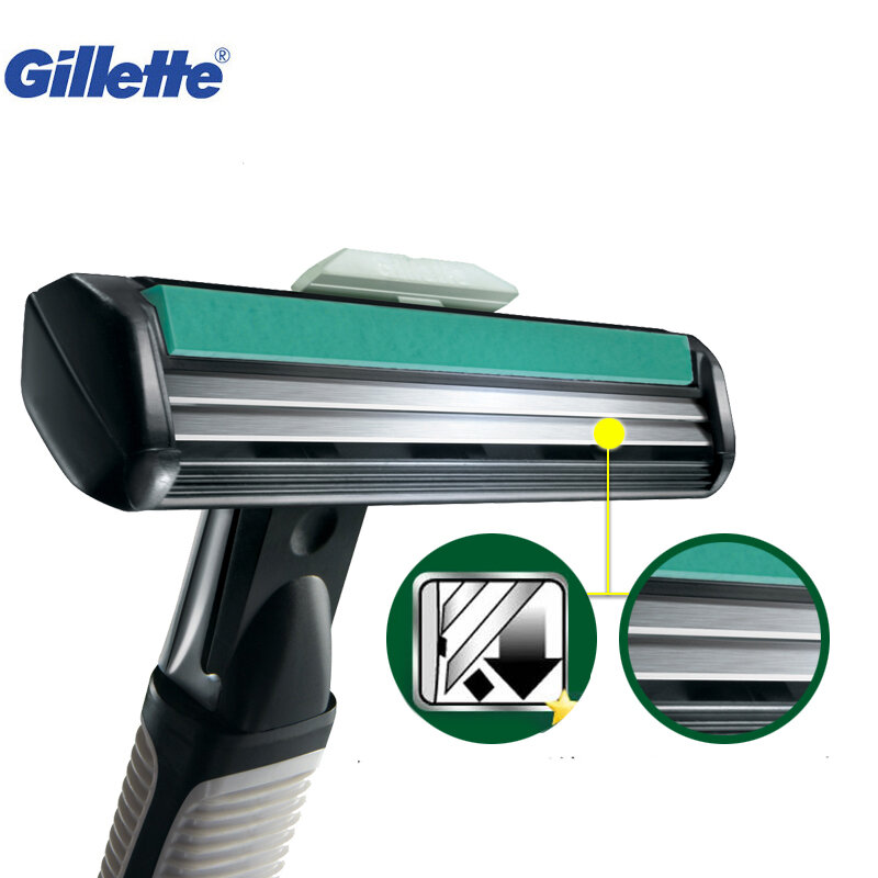 Original Gillette Vektor Rasierer Rasierklingen 8 stücke für Männer 2 Schichten Haaren tfernung Bart Rasur manuelle Rasur Sicherheit verwenden