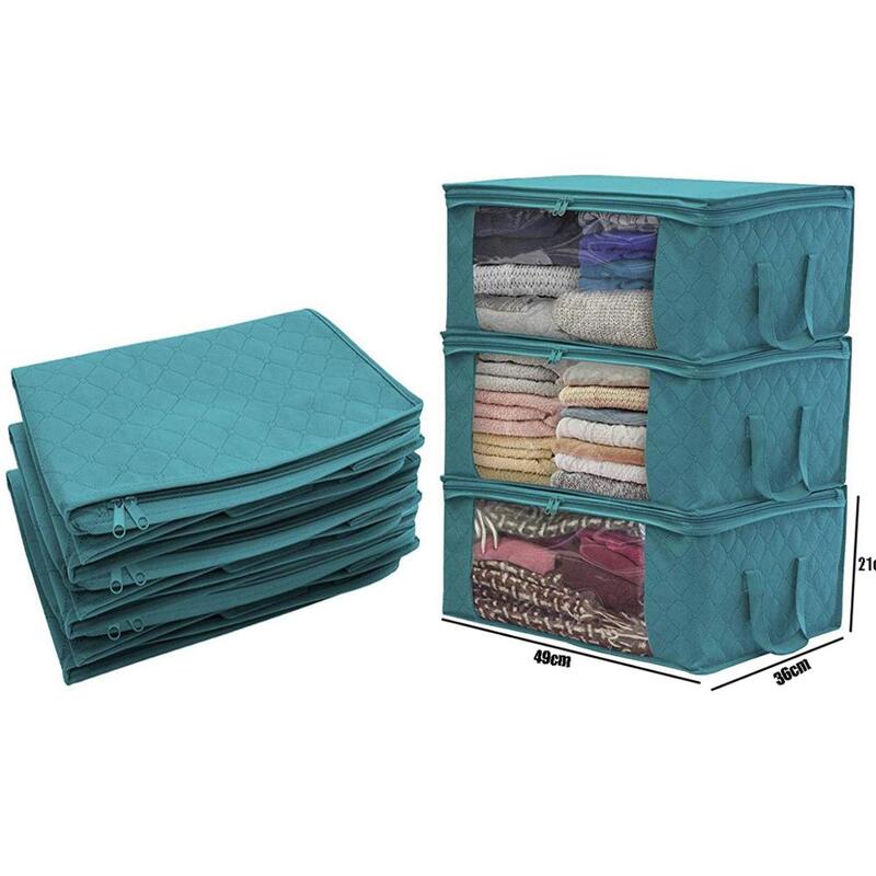 Quilt Lagerung Tasche Mit Deckel, Faltbare Staub-Beweis Lagerung Box, große-Kapazität Lagerung Tasche Für Kleidung, Schrank Und Unter-Bett Lagerung