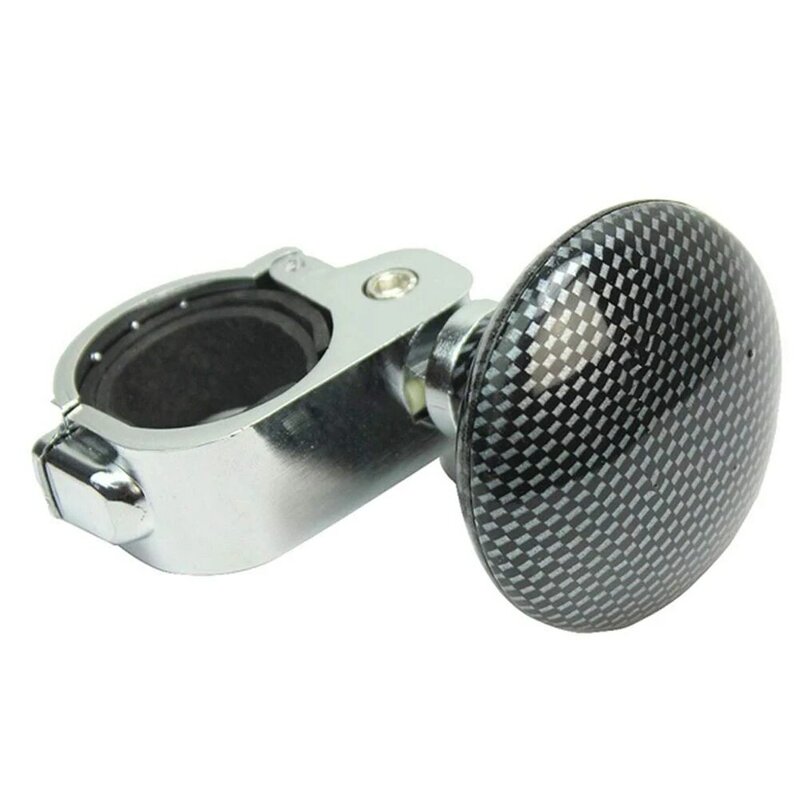 The New durable Anti-slip Stylish Carbon Fiber Car Steering Wheel Auxiliary Control Knob Ball Booster