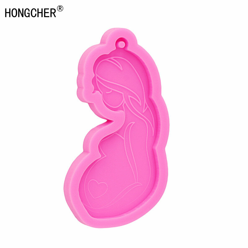 Shiny Glossy Jewelry Pregnant women mold | Pregnant Silicone Molds | Keychain,Epoxy Resin earring,Polymer Clay Mould