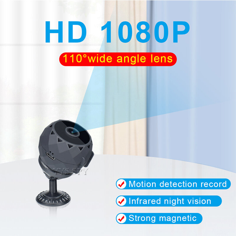 1080P Mini Camera Magnetic Body Cam Night Vision Motion Detect Video Camera Espia Oculta Secret Camcorder Support Hidden TF Card