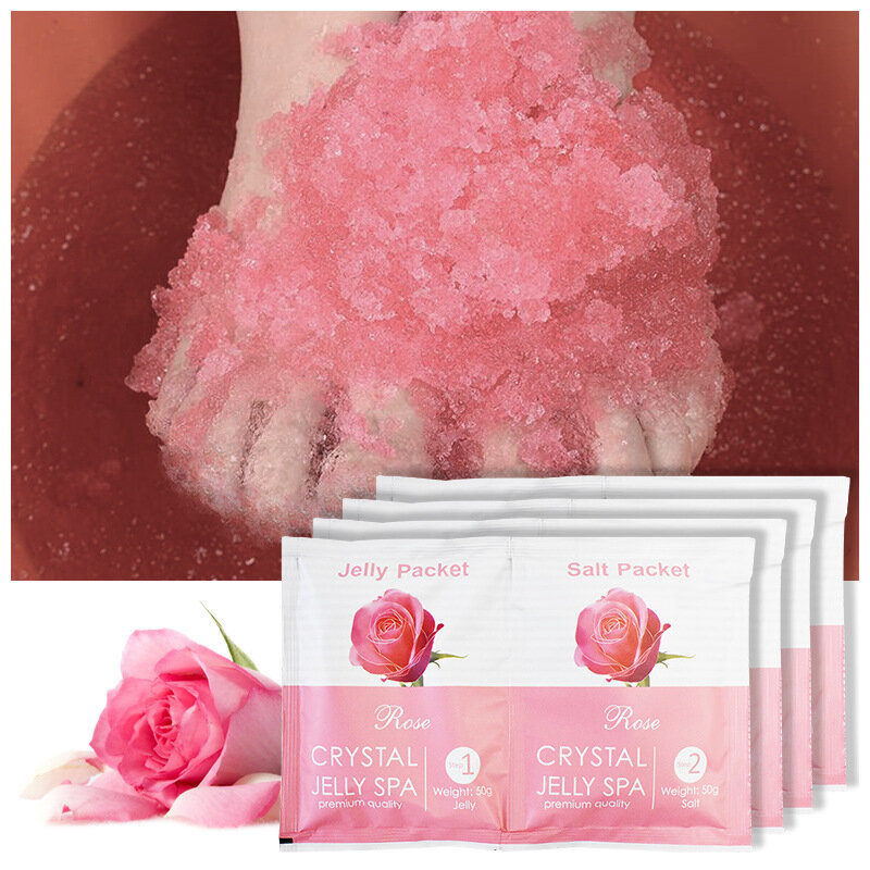 100G * 10 pz sali pediluvio cura della pelle del corpo esfoliante scrub cristallo Spa bagno bomba rosa piede doccia fango sali da bagno rilassante