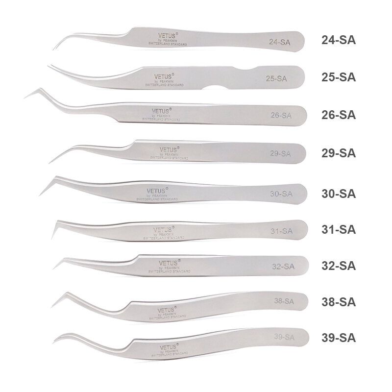 Vetus-pinças para extensão dos cílios, pinças para volume 3d/6d, anti-estático, ferramentas de maquiagem