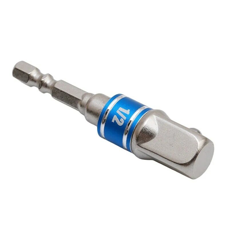 Chrome Vanadium Steel Socket Adapter Hex Shank to 1/4" 3/8" 1/2" Extension Drill Bits Driver Electrical Drilling Heads